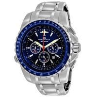 Oceanaut MEN'S Aviador Pilot Chronograph Stainless Steel Blue Dial Watch OC0114