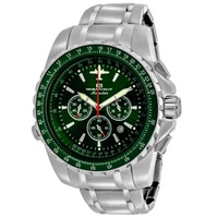 Oceanaut MEN'S Aviador Pilot Chronograph Stainless Steel Green Dial Watch OC0117