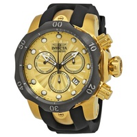 Invicta MEN'S Venom Chronograph Silicone and Stainless Steel Gold-tone Dial 24258