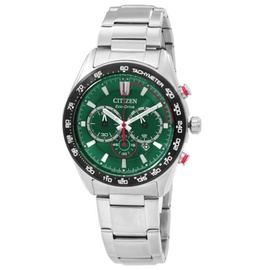 Citizen MEN'S Chronograph Stainless Steel Green Dial Watch CA4486-82X