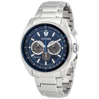 Citizen MEN'S Chronograph Stainless Steel Blue Dial Watch CA4560-81L