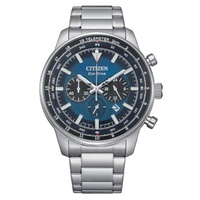 Citizen MEN'S Chronograph Stainless Steel Blue Dial Watch CA4500-91L