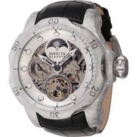Invicta MEN'S Reserve Leather Silver-tone Dial Watch 44429