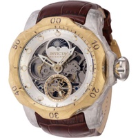 Invicta MEN'S Reserve Leather Silver-tone Dial Watch 44430
