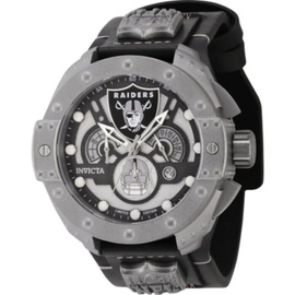 Invicta MEN'S NFL Chronograph Leather Gunmetal Dial Watch 45116