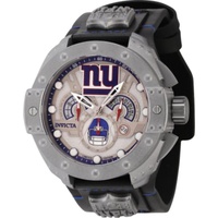 Invicta MEN'S NFL Chronograph Leather Gunmetal Dial Watch 45119