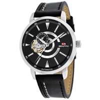 Seapro MEN'S Elliptic Leather Black Dial Watch SP0140