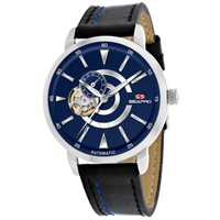 Seapro MEN'S Elliptic Leather Blue Dial Watch SP0143