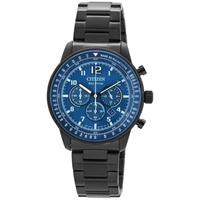 Citizen MEN'S Eco-Drive Chronograph Stainless Steel Blue Dial Watch CA4505-80L