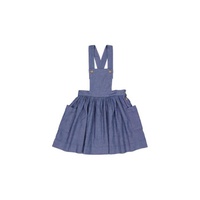 Bonpoint Girls Blue Amelie Pinafore Twill Dress S02GDRWO4702-015