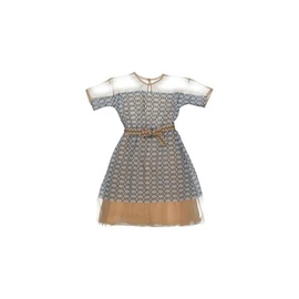 버버리 Burberry Girls Leila Geometric-floral Tulle Dress, Size 10Y 8007166