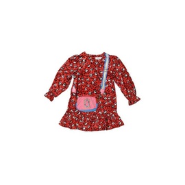 Little 마크 제이콥스 Marc Jacobs Girls Red Logo-print Snapshort Dress W12390-97E