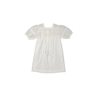 Bonpoint Girls White Lait Embroidered Cotton Voile Dress S02GDRWO1001-002