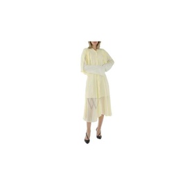 아크네 스튜디오 Acne Studios Ladies Pale Yellow Layered Long Sleeve Dress A20417