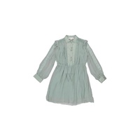 Chloe Girls Green Lace-Trim Long Sleeve Midi Shirt Dress C12895-690