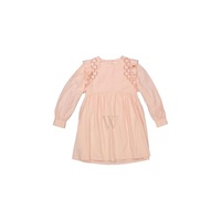 Chloe Girls Washed Pink Embroidered-Scallop Ceremony Midi Dress C12898-45K