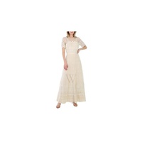 버버리 Burberry Embroidered Tulle Dress In Natural White 4063272