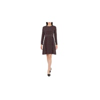버버리 Burberry Spot Print Long-sleeve Silk Dress 4067425