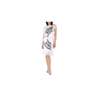 버버리 Burberry Ladies Lace-Detail Logo Silk Slip Midi-Dress 4567824