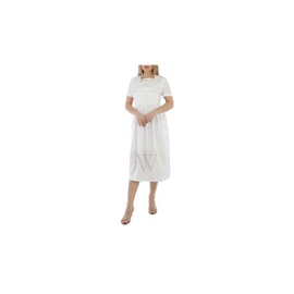 Comme Des Garcons Girl White Ruffled Cotton-poplin Dress NC-A006-051-1
