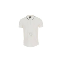 Emporio Armani MEN'S White Tencel-Blend Jersey Polo Shirt 3R1F66-1JUVZ-0101