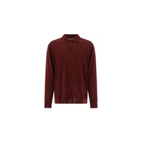 메종마르지엘라 Maison Margiela Burgundy Long-Sleeve Polo Sweater S50GL0034S17848248