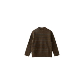 메종마르지엘라 Maison Margiela MEN'S Brown / Walnut Stripes Striped Wool-Blend Jumper S30HB0270S17896133F