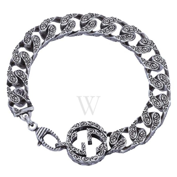 구찌 구찌 Gucci Interlocking G Chain Bracelet In Silver YBA454285001
