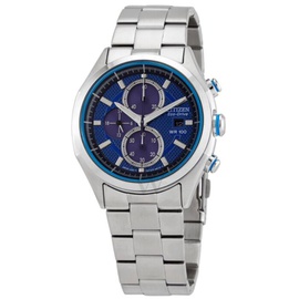 Citizen MEN'S Drive Chronograph Stainless Steel Blue Dial Watch CA0430-54M
