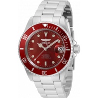 Invicta MEN'S Pro Diver Stainless Steel Red Dial Watch 35692
