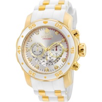 Invicta MEN'S Pro Diver Chronograph Polyurethane with Gold-tone Stainless Steel In Silver Dial Watch 20291