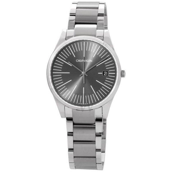 캘빈클라인 Calvin Klein MEN'S Time Stainless Steel Grey Dial Watch K4N21143