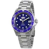 Invicta MEN'S Pro Diver Auto Stainless Steel Blue Dial SS 17040