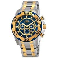 Invicta MEN'S Pro Diver Chronograph Stainless Steel Dark Blue Dial 26296