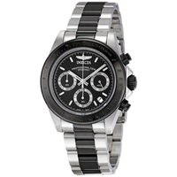 Invicta MEN'S Speedway Chronograph Stainless Steel with Black ion-plated Center Black Dial Watch 6934
