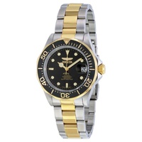 Invicta MEN'S Pro Diver Automatic Two-Tone Stainless Steel Blk Dial & Bezel SS 8927