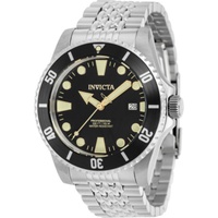 Invicta MEN'S Pro Diver Stainless Steel Black Dial Watch 39755