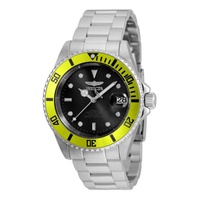 Invicta MEN'S Pro Diver Stainless Steel Black Dial Watch 35842