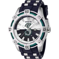 Invicta MEN'S MLB Silicone and Stainless Steel Green and Silver and Blue Dial Watch 43294