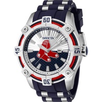 Invicta MEN'S MLB Silicone and Stainless Steel Silver and Blue Dial Watch 43262