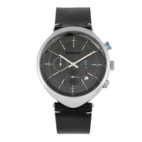 Breed MEN'S Tempest Chronograph Leather Grey Dial Watch BRD8603