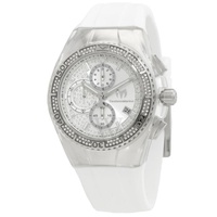 Technomarine MEN'S C루이 RUISE Chronograph Silicone White (Crystal-set) Dial Watch TM-821016