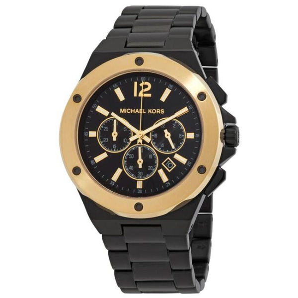 마이클 코어스 Michael Kors MEN'S Lennox Chronograph Stainless Steel Black Dial Watch MK8941