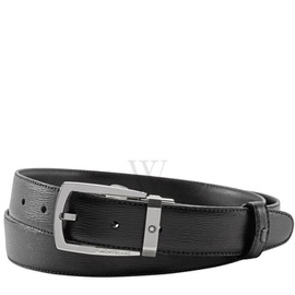 몽블랑 Black Leather Belt- Black116706, Brand Size 47