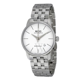 Mido MEN'S Baroncelli Stainless Steel White Dial Watch M86004761