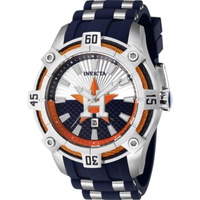 Invicta MEN'S MLB Silicone and Stainless Steel Orange and Silver and White and Blue Dial Watch 43269