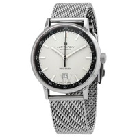 Hamilton MEN'S American Classic Intra-Matic Stainless Steel (Milanese) White Dial Watch H38425120