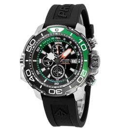 Citizen MEN'S Promaster Aqualand Chronograph Polyurethane Black Dial Watch BJ2168-01E