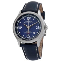 Armand Nicolet MEN'S MAH Leather Blue Dial Watch A840HAA-BU-P140BU2