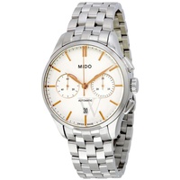 Mido MEN'S Belluna II Chronograph Stainless Steel Silver Dial Watch M0244271103100